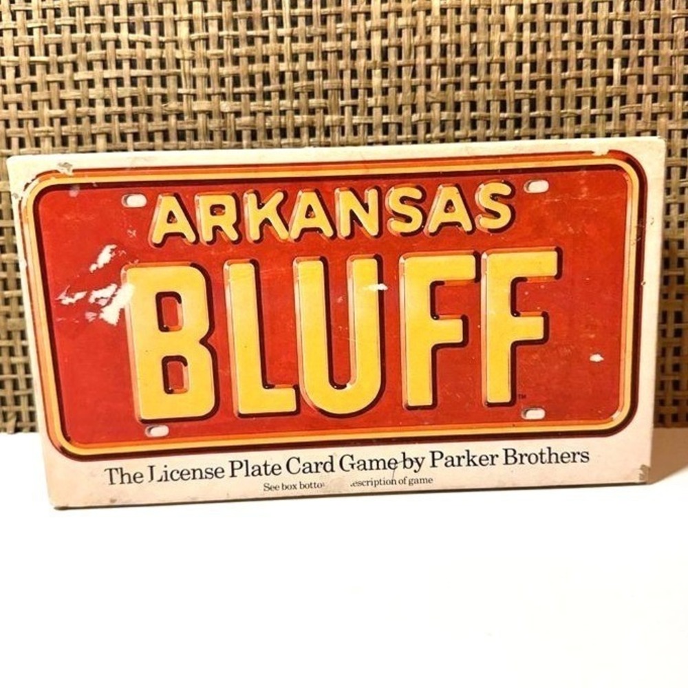 Arkansas Bluff License Plate Card Game Vintage 1975 Parker Brothers - Complete